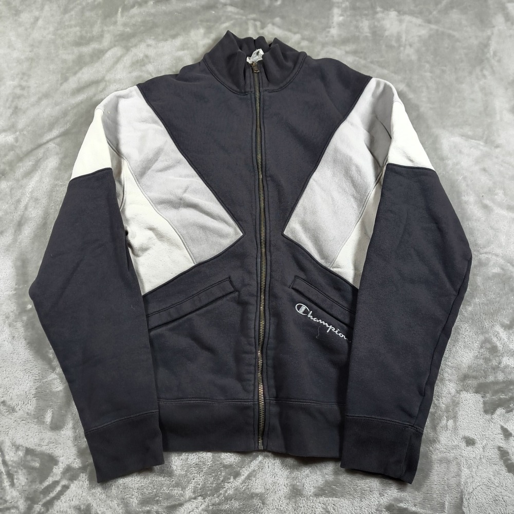 Champion Reverse Weave Track Jacket Men Small Colorblock Full Zip Sweatshirt Y2K